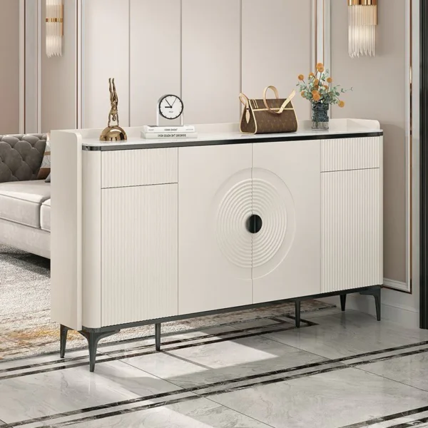 Modern Luxury Console Table Multi-Purpose Use Creme White 140cm - Image 3