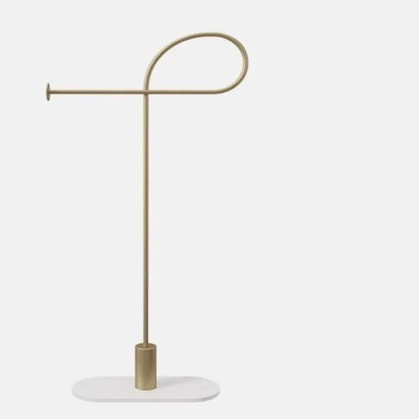 Modern 150cm Clothing Rack with Rock Slab Base – Sleek Metal Garment Hanger in Black & Gold for Home or Boutique Display" - Image 3