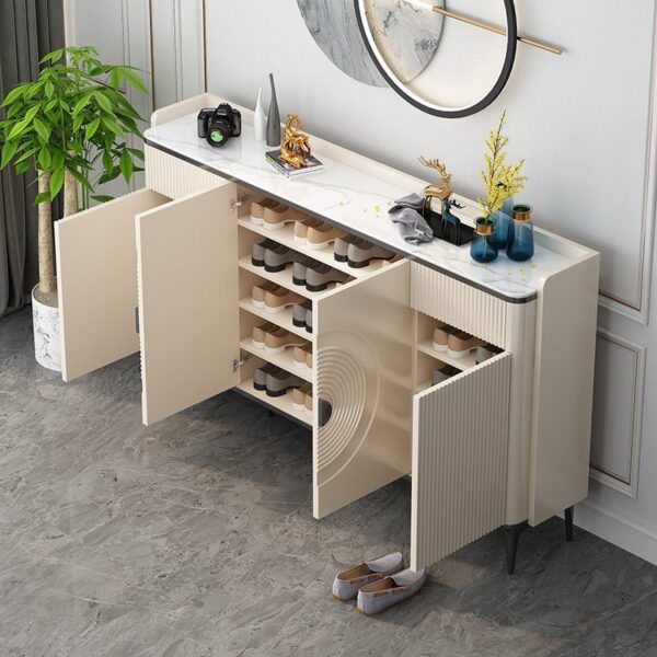 Modern Luxury Console Table Multi-Purpose Use Creme White 140cm - Image 6