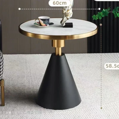 Creative Round Slate Top Coffee Table