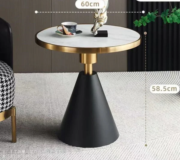 Creative Round Slate Top Coffee Table