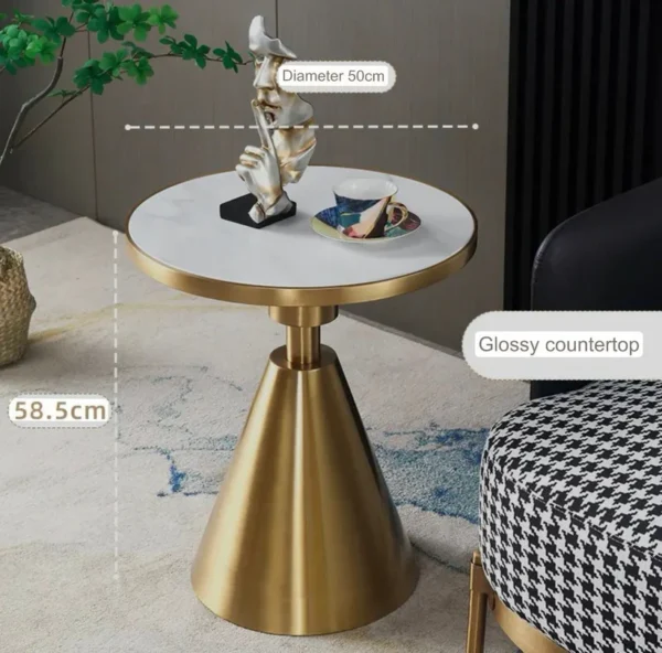 Creative Round Slate Top Coffee Table - Image 2