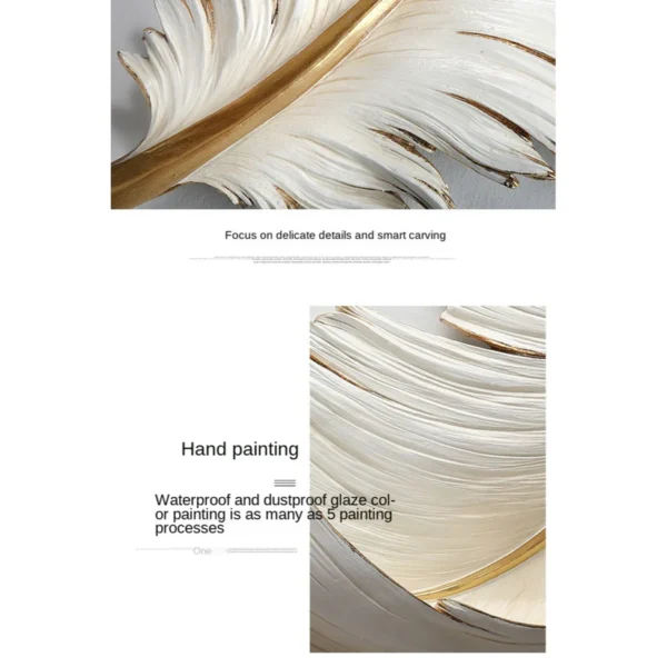 Modern Feather and Bird Sculpture 150CM - Image 4