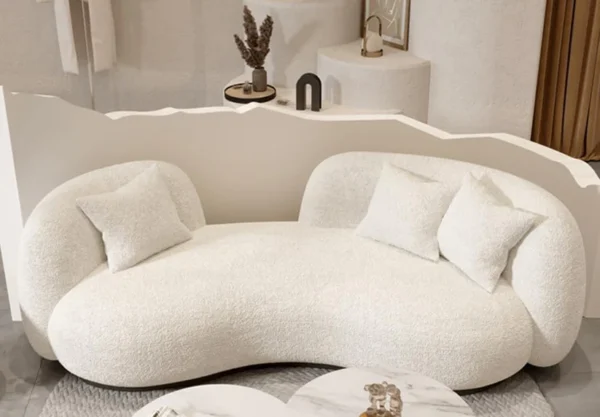 Modern Curved Sofa - Ideal for Apartments and Cozy Corners - 230CM . - Image 3