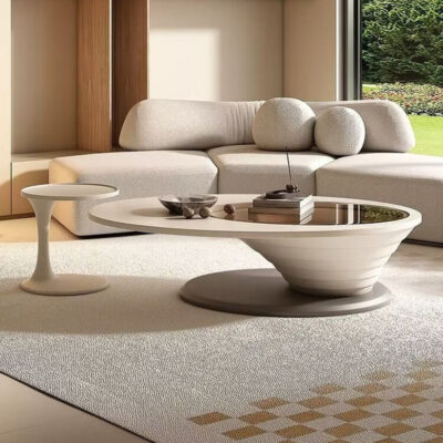 Coffee Table Swirl Coffee Table - 130CM Off White