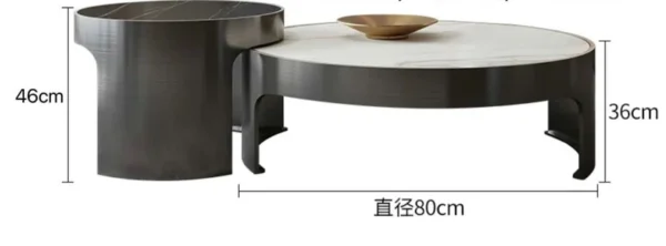 Luxury Round Coffee Table Set - Image 2