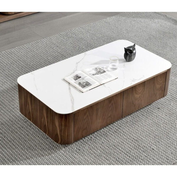 Luxury Tv And Coffee Tables Set Wooden Accent 200Cm - Image 5