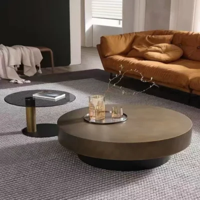 Modern Luxe Round Nesting Coffee Table Set - 90CM