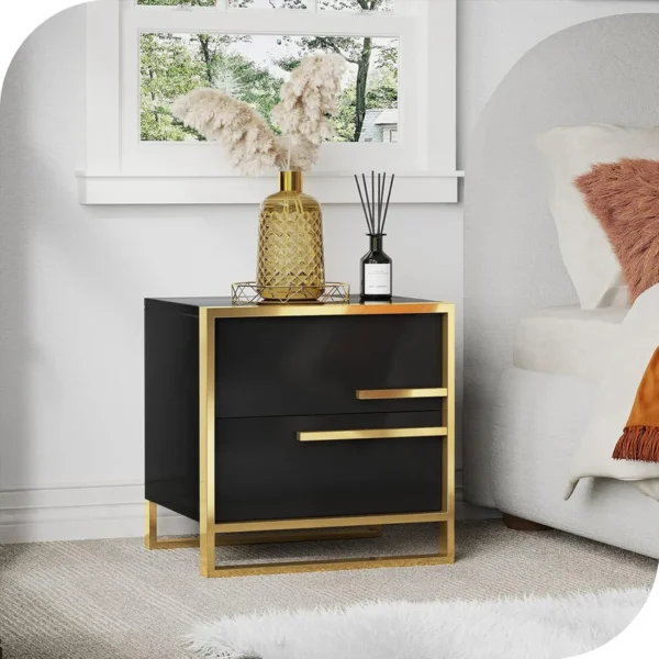 Bedside Table Solid Wood Nightstand Table Amazing Design - Image 4