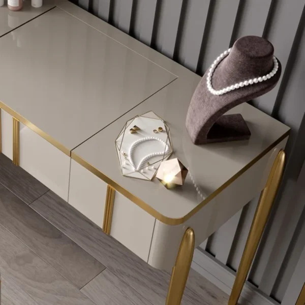 Dresser - Vanity Dressing Table Crème White 103 Cm - Image 3