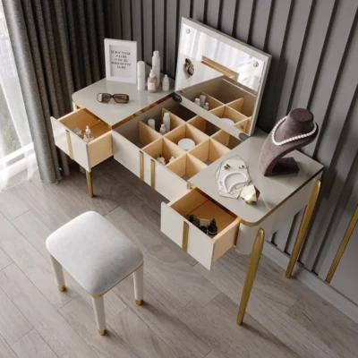 Dresser - Vanity Dressing Table Crème White 103 Cm