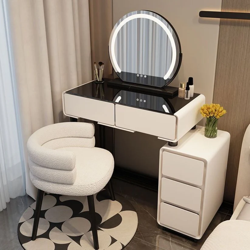 Modern Makeup Table with Chair for Bedroom 80cm