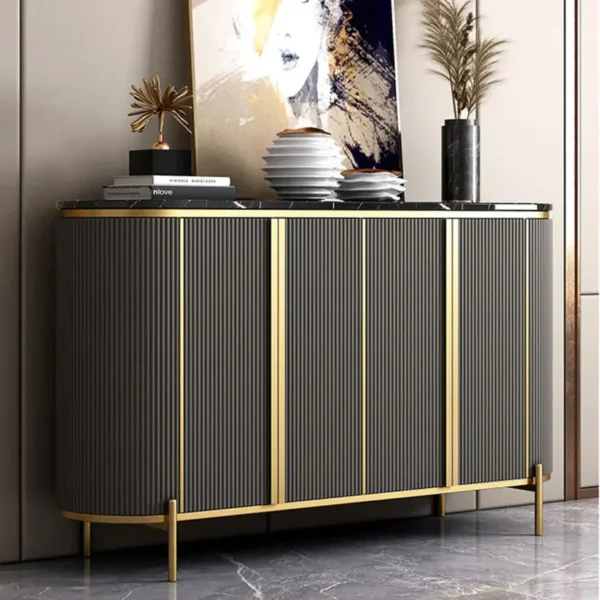 Luxury multi-use console cabinet marble top - Image 2