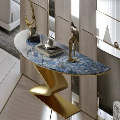 Metal Frame Console Table - Gold