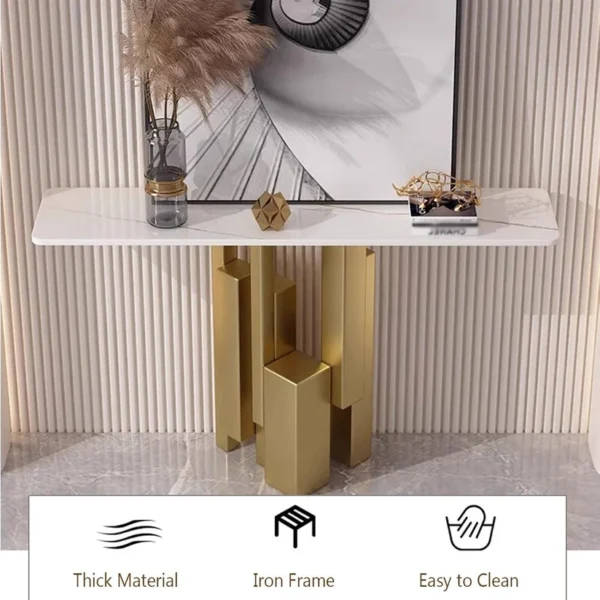 Modern Console Table - 160CM - Gold - Image 4
