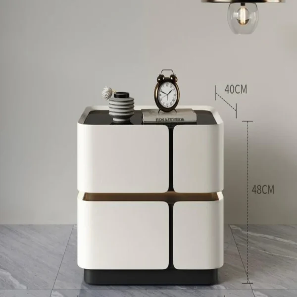 Modern Minimalist Bedside Table with Storage - Image 4