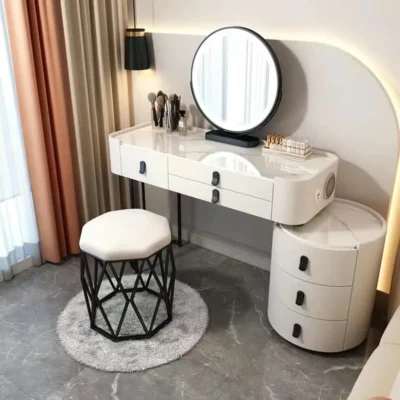 Smart Beauty Dressing Table With LED Mirror and Chair, 120cm