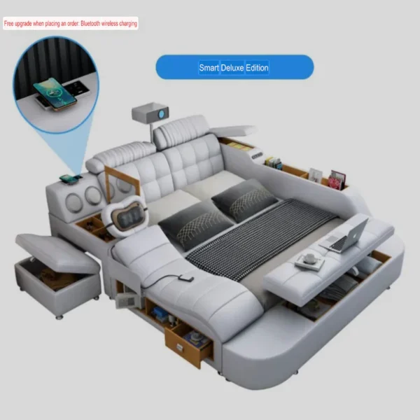 Smart Bed with Projector King Size : 180*200 - Image 7