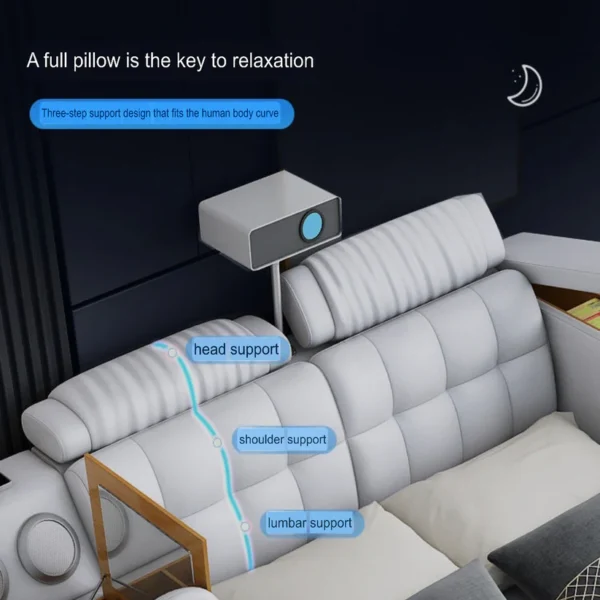 Smart Bed with Projector King Size : 180*200 - Image 6