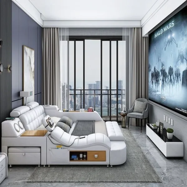 Smart Bed with Projector King Size : 180*200 - Image 5