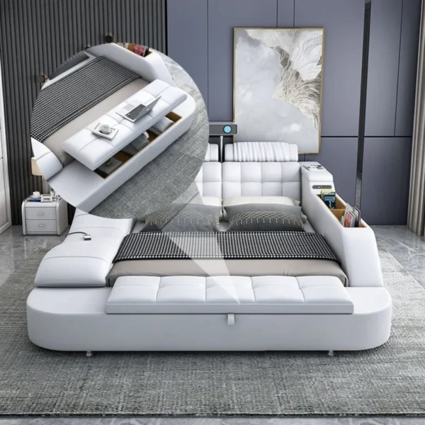 Smart Bed with Projector King Size : 180*200 - Image 4