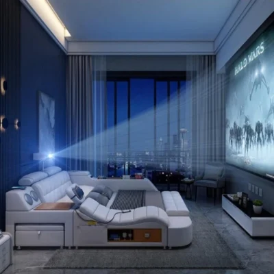 Smart Bed with Projector King Size : 180*200