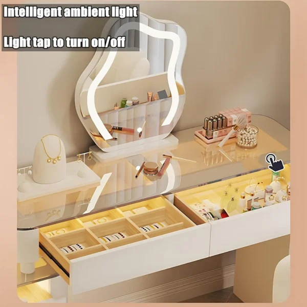 Vanity Table - Glass Top Adjustable 120cm To 220CM - Image 4