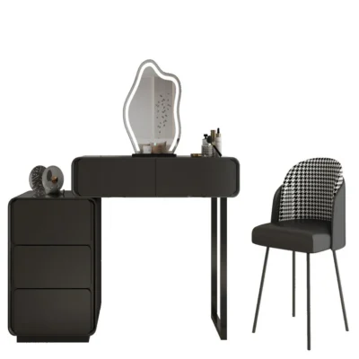 Vanity Table - Black Swan Dressing Table -Led Light 120Cm