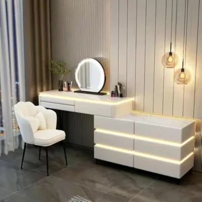 Vanity Table - Lonely Swan Dressing Table -Led Light 200cm