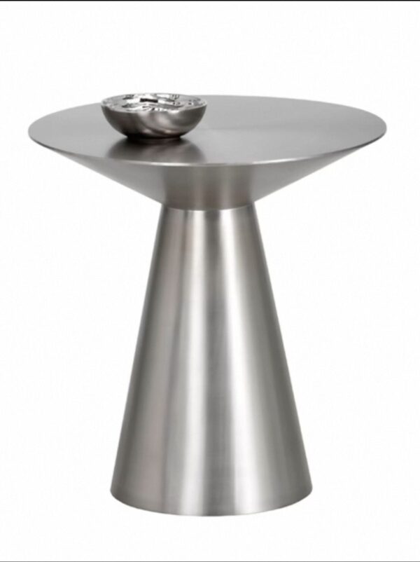 Creative Round Coffee Table - Grey Color Stainless Steel - Image 3