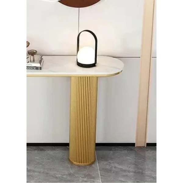 Console Table Black Frame With Black Marble 140Cm - Image 5