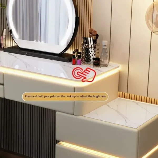 Vanity Table - Lonely Swan Dressing Table -Led Light 200cm - Image 5
