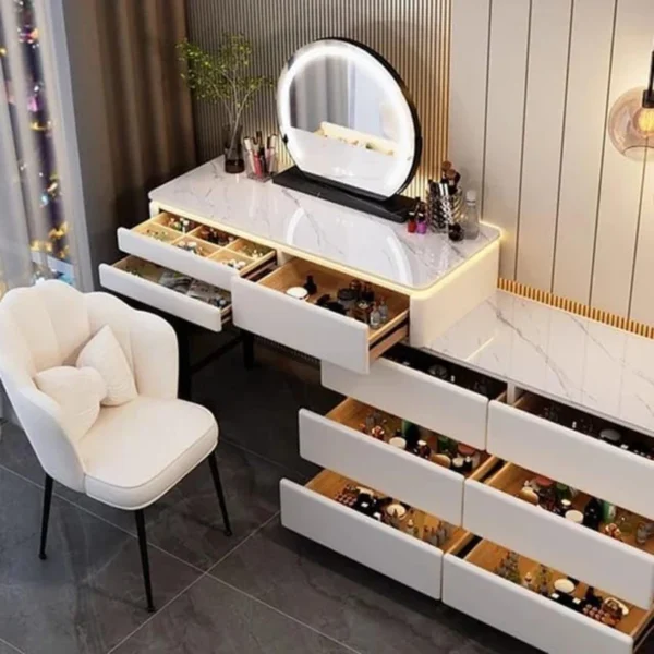 Vanity Table - Lonely Swan Dressing Table -Led Light 200cm - Image 3