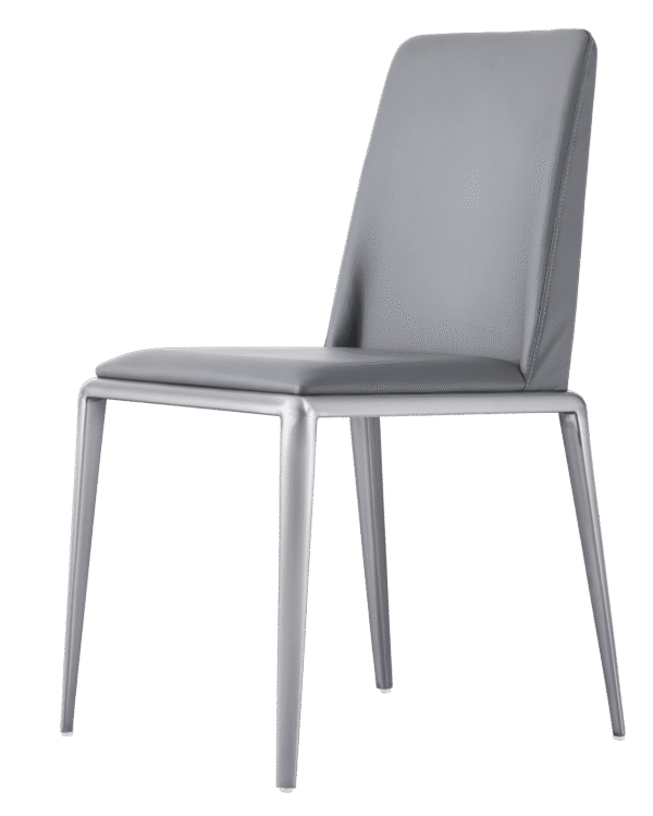 Modern Style Dining Chairs With Leather And Stainless Steel - Image 3