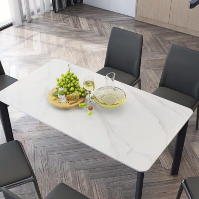 Modern Style Dining Chairs With Leather And Stainless Steel