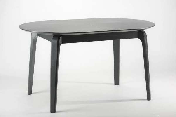 Modern Dining Table Glass Top With Wooden Legs