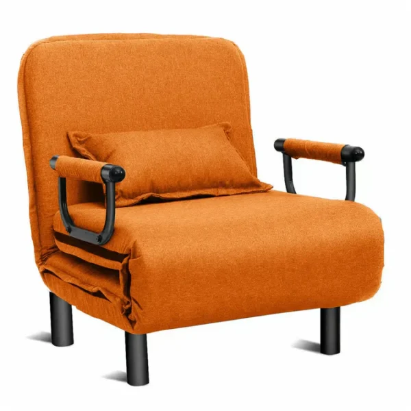 Convertible Sofa Bed Orange - Image 6
