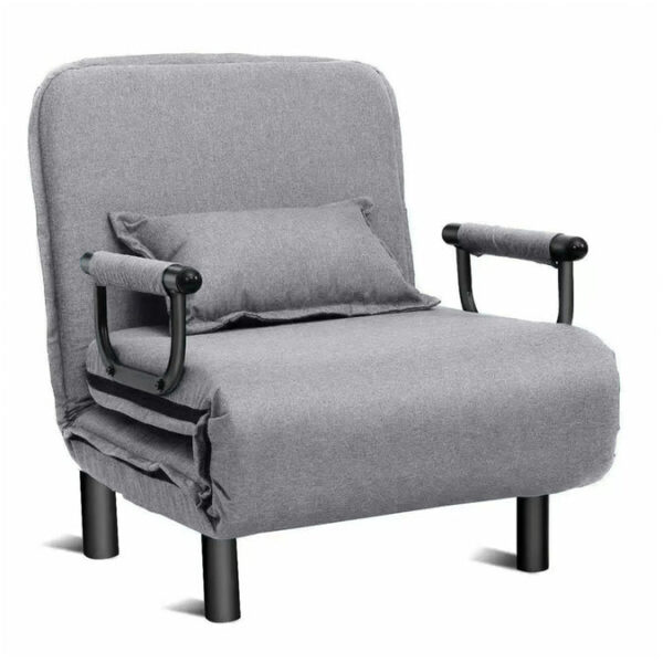 Convertible Sofa Bed Grey - Image 2
