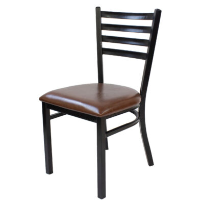Brown Leather Restaurant Dining Chair
