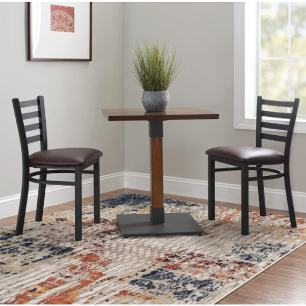 Brown Leather Restaurant Dining Chair - Image 5