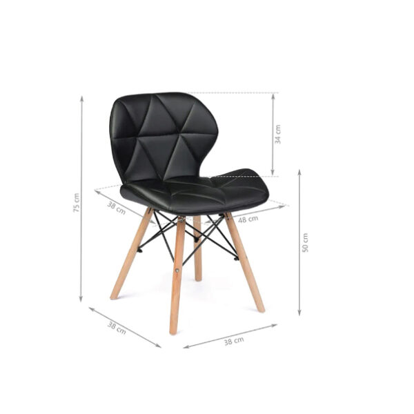 Classical Dining Chair Black-1021A - Image 3