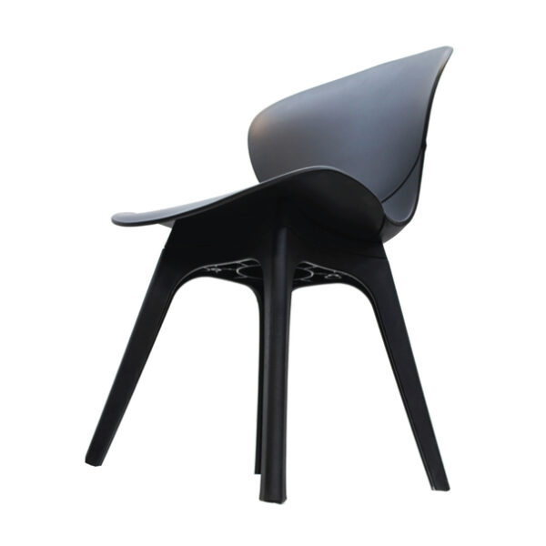 Polypropylene Dining Chair Black - Image 3