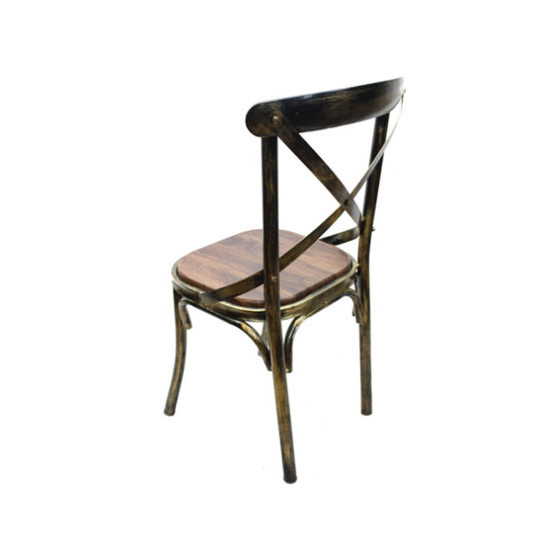 Cross Back Metal Dining Chair JP1043 - Image 2