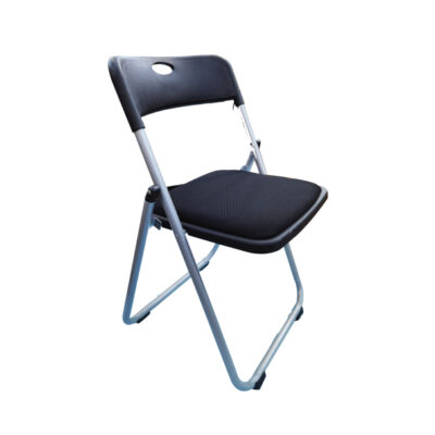 PU Leather Folding Chair Black