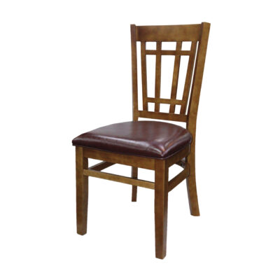 Vertical Back Solid Beech Wood Dining Chair