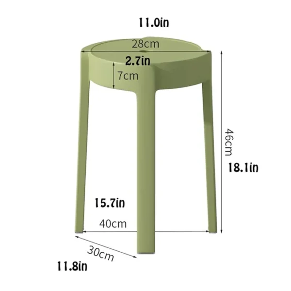 Lightweight Plastic Stackable Stools - Image 2