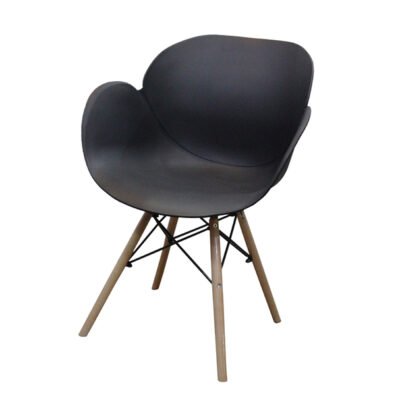 Classical Dining Chair with Armrest - Black - JP1271A