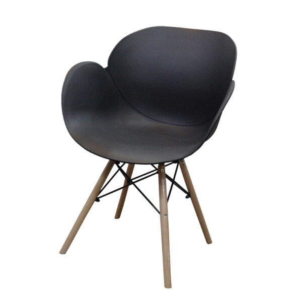 Classical Dining Chair with Armrest - Black - JP1271A