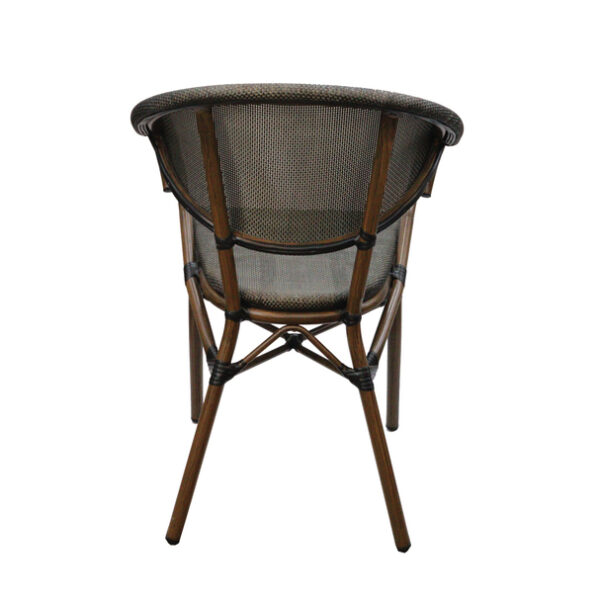Abaca Rope Chair with Wooden Color Metal Legs - Image 2