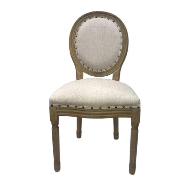 Vintage Upholstered Fabric Dining Side Chair - Image 3
